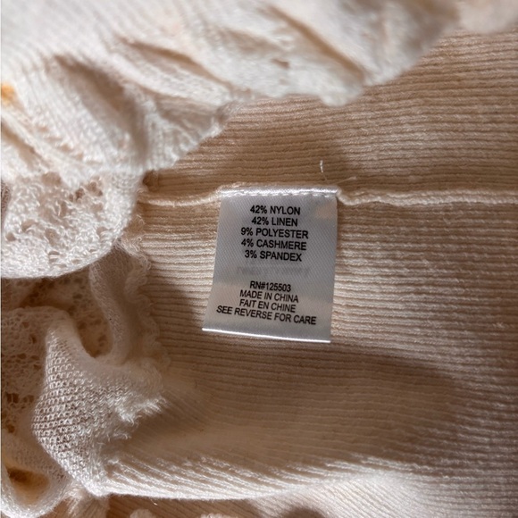 Ronny Kobo Collection Cream Crew Neck Sweater - Picture 7 of 8